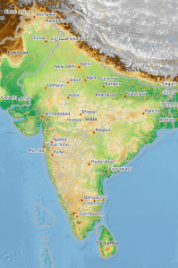 munidialis topographic map of india_284
