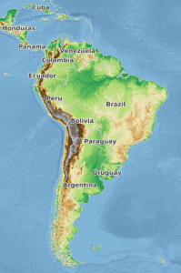 mapa topográfico multi-escala del mundo