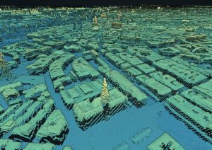 digital elevation model of the city of Hamburg