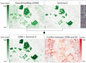 Method for mapping urban green spaces using OSM and Sentinel-2 imagery using the Dempster-Shafer Theory of Evidence