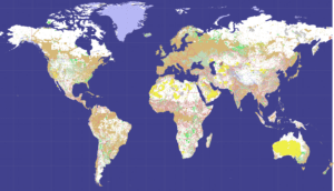 land cover map of the world using OpenStreetMap data